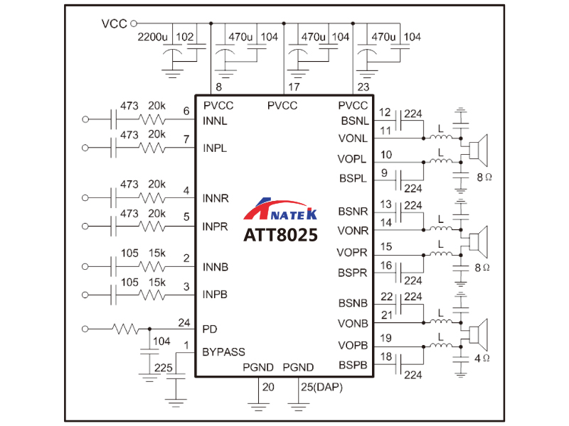 D类功放_ATT8025_电路图
